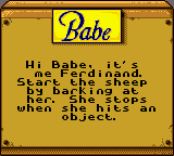 Babe and Friends (Game Boy Color) screenshot: Hi there. Sure, barking.