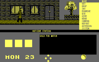The Mystery of Arkham Manor (Amstrad CPC) screenshot: No signs of his soul.