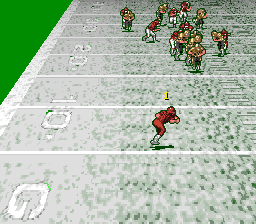 Pro Quarterback (SNES) screenshot: Playing in the snow.