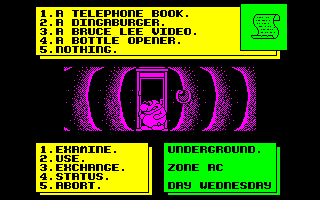 Thing! (Amstrad CPC) screenshot: Underground level C:<br> Starting the level.