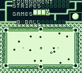 Championship Pool (Game Boy) screenshot: I need to aim.