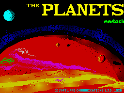 The Planets (ZX Spectrum) screenshot: Loading Screen.