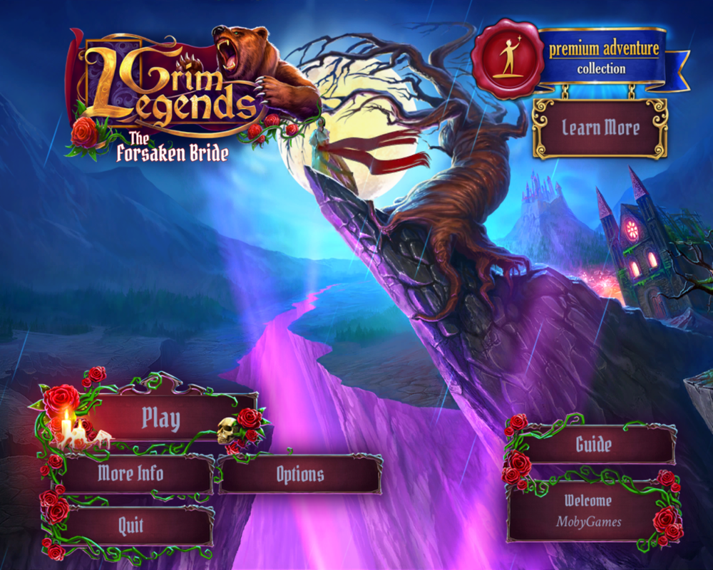 Grim Legends: The Forsaken Bride (Windows) screenshot: Title and main menu