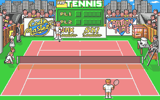 Pro Tennis Simulator (Atari ST) screenshot: On clay this time