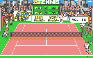Pro Tennis Simulator (Atari ST) screenshot: About to win a game