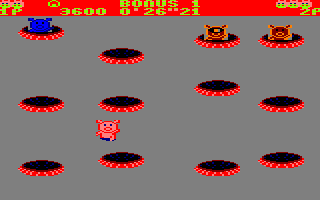 Psycho Pigs UXB (Amstrad CPC) screenshot: Bonus round