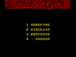 Shoot-Out (ZX Spectrum) screenshot: Controls.
