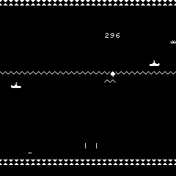 Seawolfe (Ohio Scientific) screenshot: Starting out