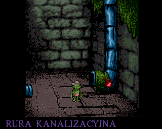 Harold's Mission (Amiga) screenshot: Sewage pipe