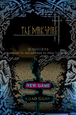 The Dark Spire (Nintendo DS) screenshot: The very understated title screen.