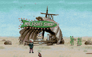 Curse of Enchantia (Amiga) screenshot: Any pretense of this game being sensible is lost right now.