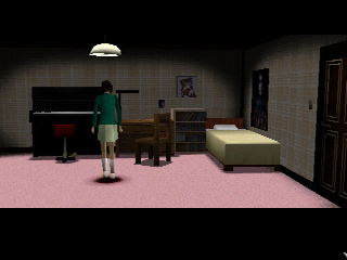 Clock Tower II: The Struggle Within (PlayStation) screenshot: Yû's bedroom
