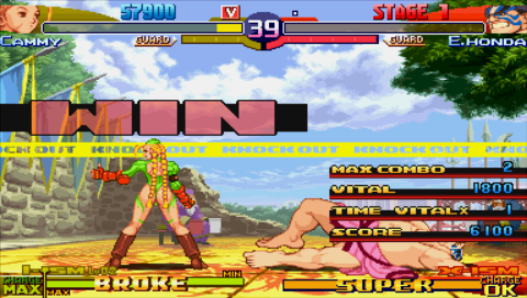 Street Fighter Alpha 3 Max [PSP] - Cammy Gameplay (Expert Mode