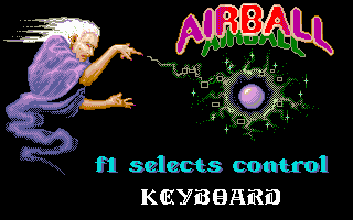 Airball (DOS) screenshot: Input Selection