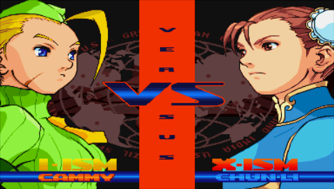 Street Fighter Alpha 3 Max (PSP) screenshot: Cammy vs Chun-Li
