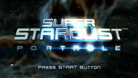Super Stardust Portable (PSP) screenshot: Title screen