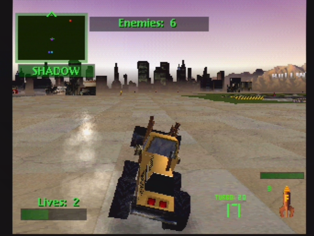 Twisted Metal 2 (PlayStation) screenshot: Driving around.