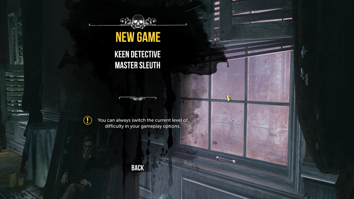 Sherlock Holmes: The Devil's Daughter (Windows) screenshot: There are two difficulty levels to choose from