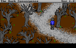 The Dark Convergence (DOS) screenshot: Escaping through the forest