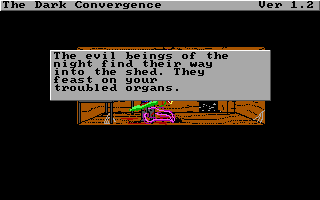 The Dark Convergence (DOS) screenshot: Horribly dismembered by evil beings