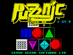Puzznic (ZX Spectrum) screenshot: Loading screen