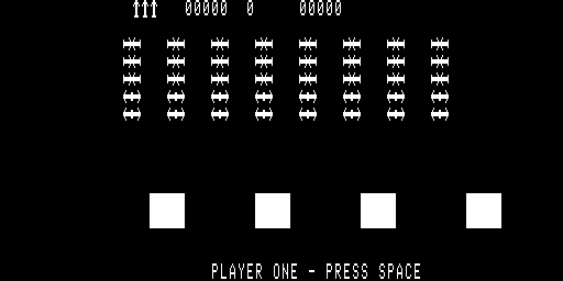 Invaders (Ohio Scientific) screenshot: Starting out