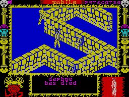 Pyracurse (ZX Spectrum) screenshot: A maze