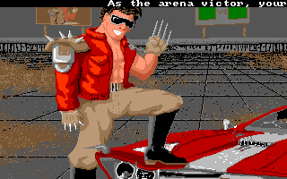 Road Raider (Amiga) screenshot: You win the first level