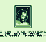 WWF Superstars (Game Boy) screenshot: Before the fight there will be a verbal showdown