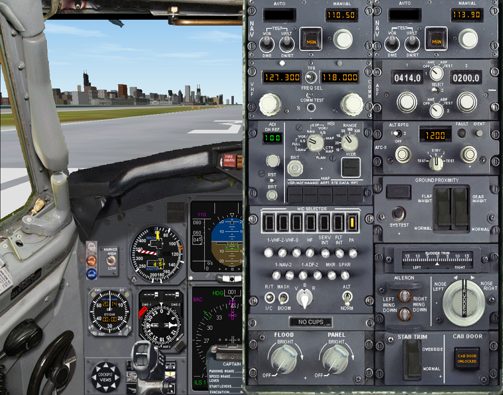 737-400: Greatest Airliners - Special Edition (Windows) screenshot: Radio stack