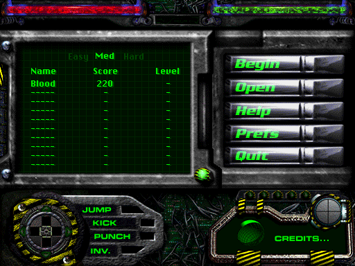 Skull Cracker (Macintosh) screenshot: Main Menu