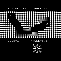 Golf Challenger (Ohio Scientific) screenshot: Hole 14