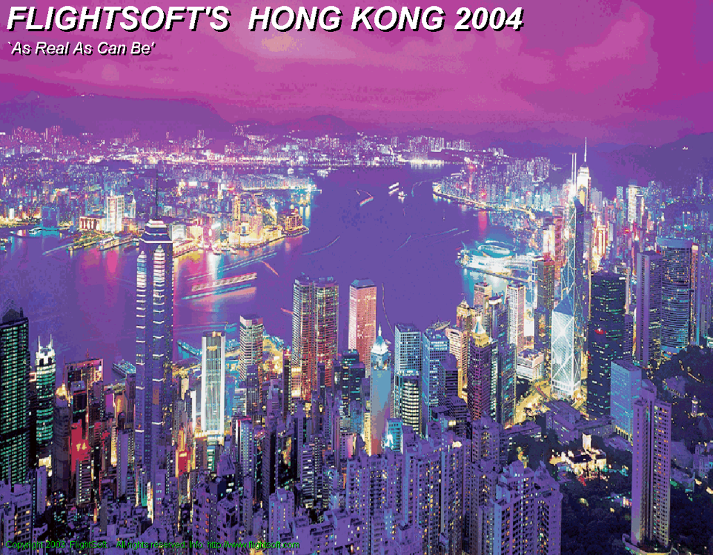 Hong Kong for Microsoft Flight Simulator 2004 (Windows) screenshot: Title / Splash screen from installer.