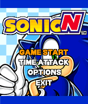 Sonic Advance (N-Gage) screenshot: Main menu.