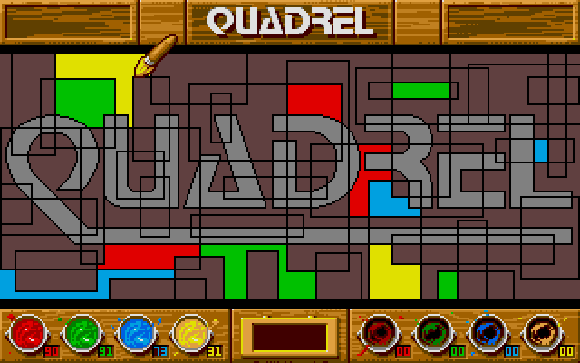 Quadrel (Atari ST) screenshot: Quadrel image layout.