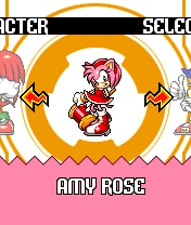 Sonic Advance (N-Gage) screenshot: There are four different characters to play with.