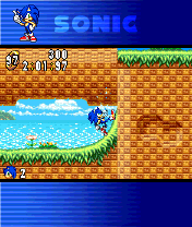 Sonic Advance (N-Gage) screenshot: Holy crap, this port looks bad. Why would you cut screen like that?