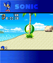 Sonic Advance (N-Gage) screenshot: Sonic ate a power up and became like this.