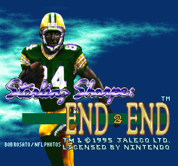 Sterling Sharpe: End 2 End (SNES) screenshot: Title screen