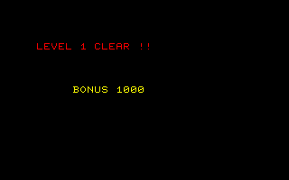 Snake & Snake (Sharp MZ-80K/700/800/1500) screenshot: Level cleared