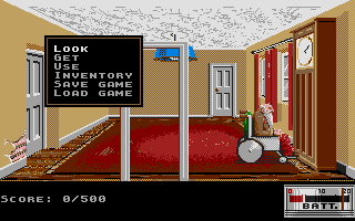Grandad and The Quest for The Holey Vest (Atari ST) screenshot: The in-game menu