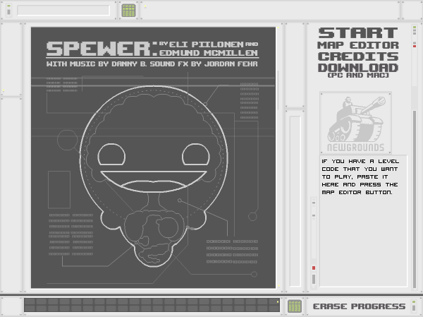 Spewer (Browser) screenshot: The main menu