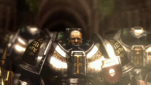 Warhammer 40,000: Squad Command (PSP) screenshot: The awesome Grey Knights (FMV)