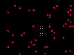 Proteus / Android Pit Rescue (ZX Spectrum) screenshot: 1. <i>Proteus</i>: Last Transmitter.<br> Yeah! What a marvellous blast!