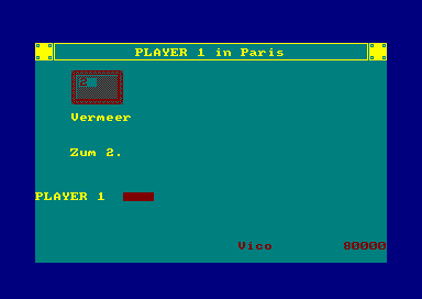 Vermeer (Amstrad CPC) screenshot: At an auction