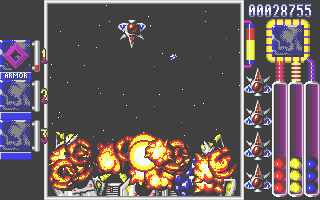 Quartz (Atari ST) screenshot: Which I've now done, hence the explosion