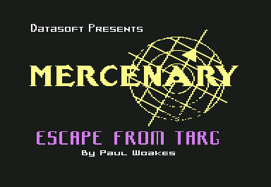 Mercenary (Commodore 64) screenshot: Title screen (US version)