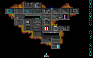 Quasar (Atari ST) screenshot: Starting your perilous mission on 0th level...
