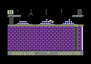 Quasimodo (Commodore 64) screenshot: Then it was just me and the bat.