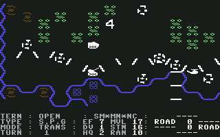 Germany 1985 (Commodore 64) screenshot: We also have an AirCav unit.